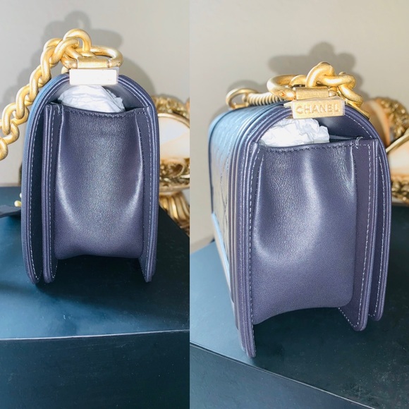 Black Gray Chanel Le Boy bag, New - Picture 4 of 8
